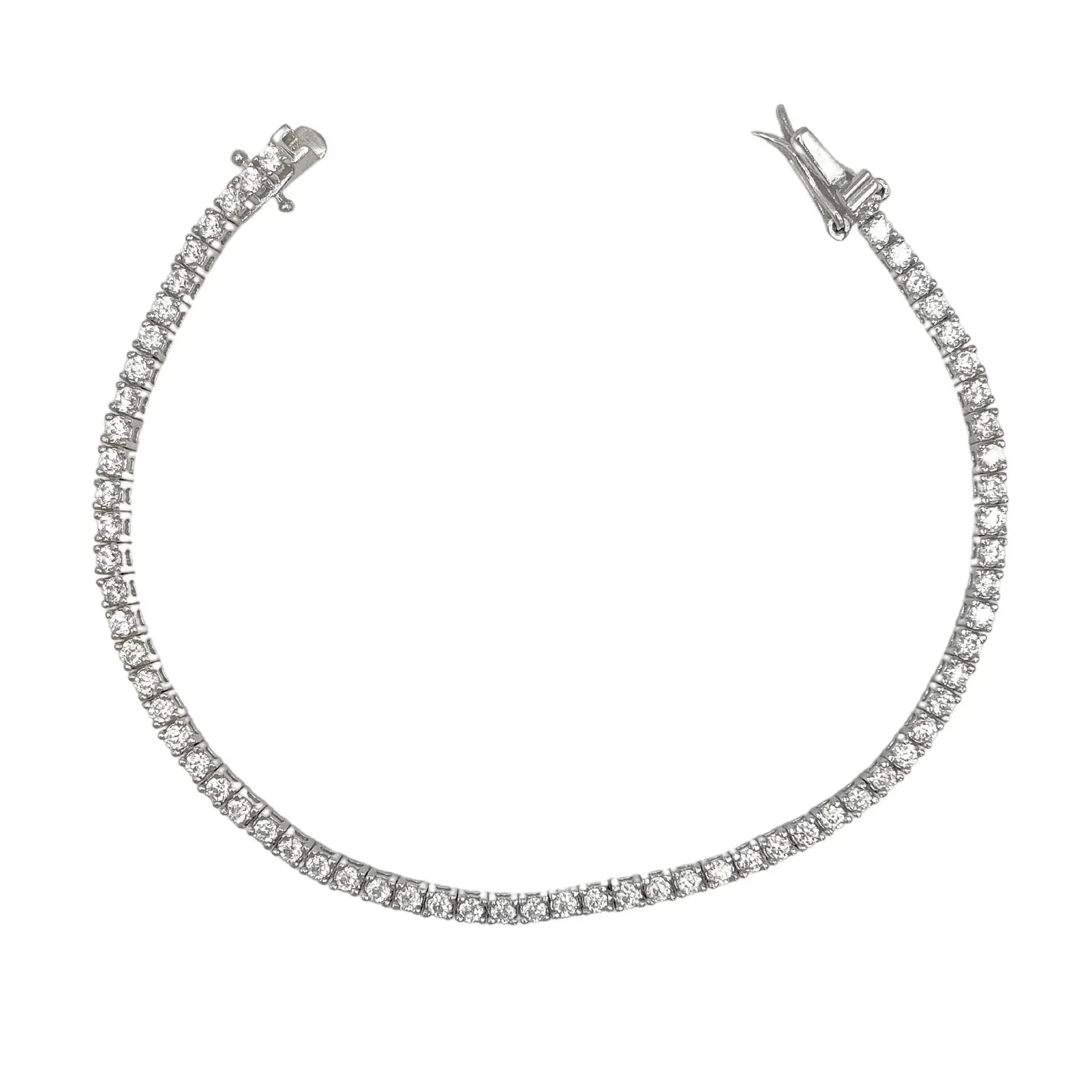 STŘIBRNÝ TENNIS NÁRAMEK - 2 mm GRIFF.CZ