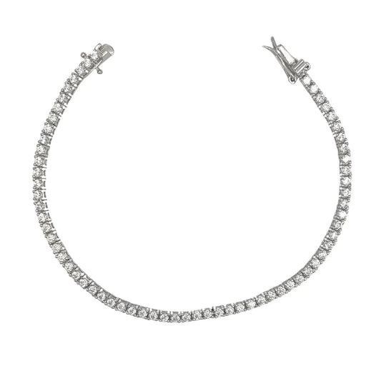 STŘIBRNÝ TENNIS NÁRAMEK - 2 mm GRIFF.CZ