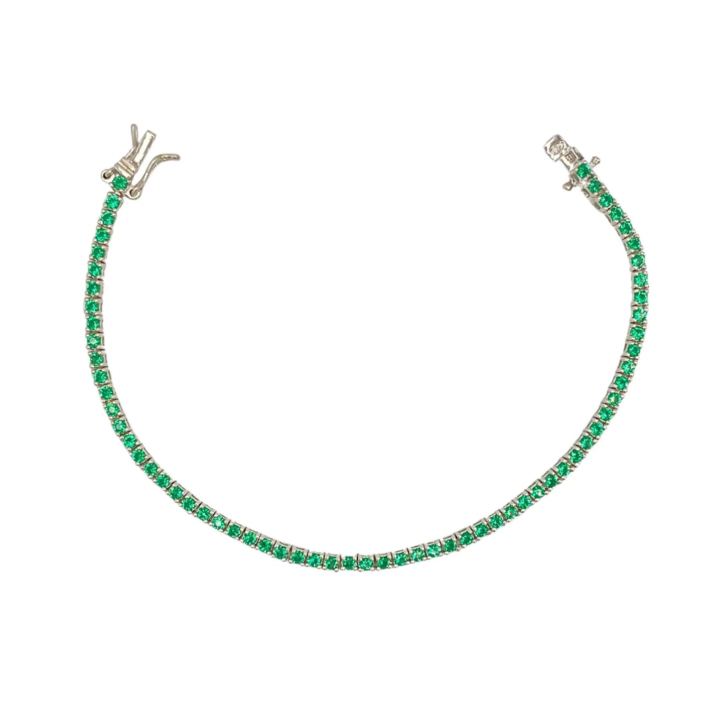 STŘIBRNÝ TENNIS NÁRAMEK EMERALD - 2 mm GRIFF.CZ