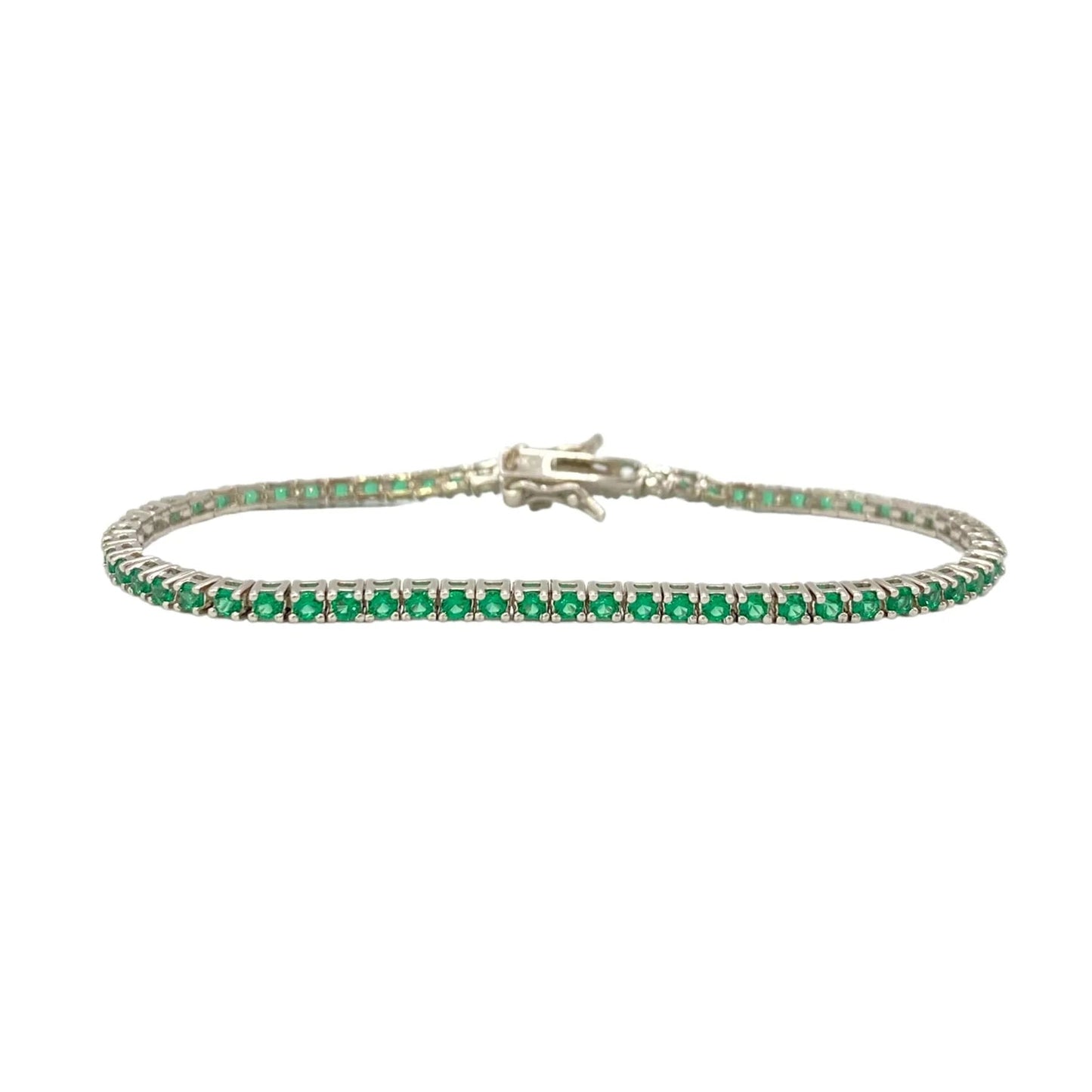 STŘIBRNÝ TENNIS NÁRAMEK EMERALD - 2 mm GRIFF.CZ