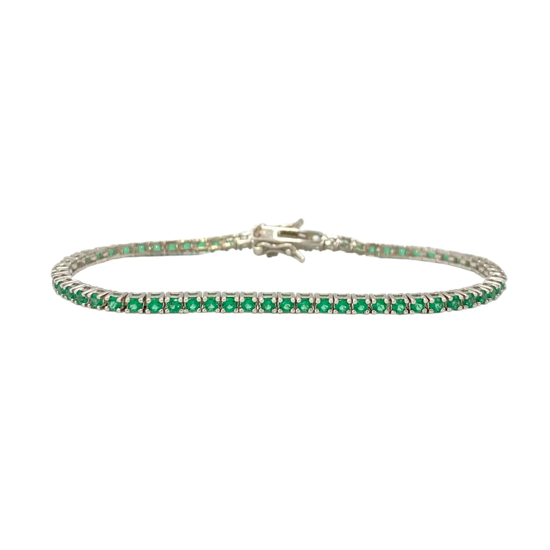 STŘIBRNÝ TENNIS NÁRAMEK EMERALD - 2 mm GRIFF.CZ