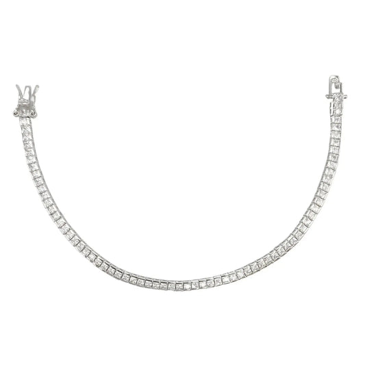 STŘIBRNÝ TENNIS NÁRAMEK 2x2 GRIFF.CZ