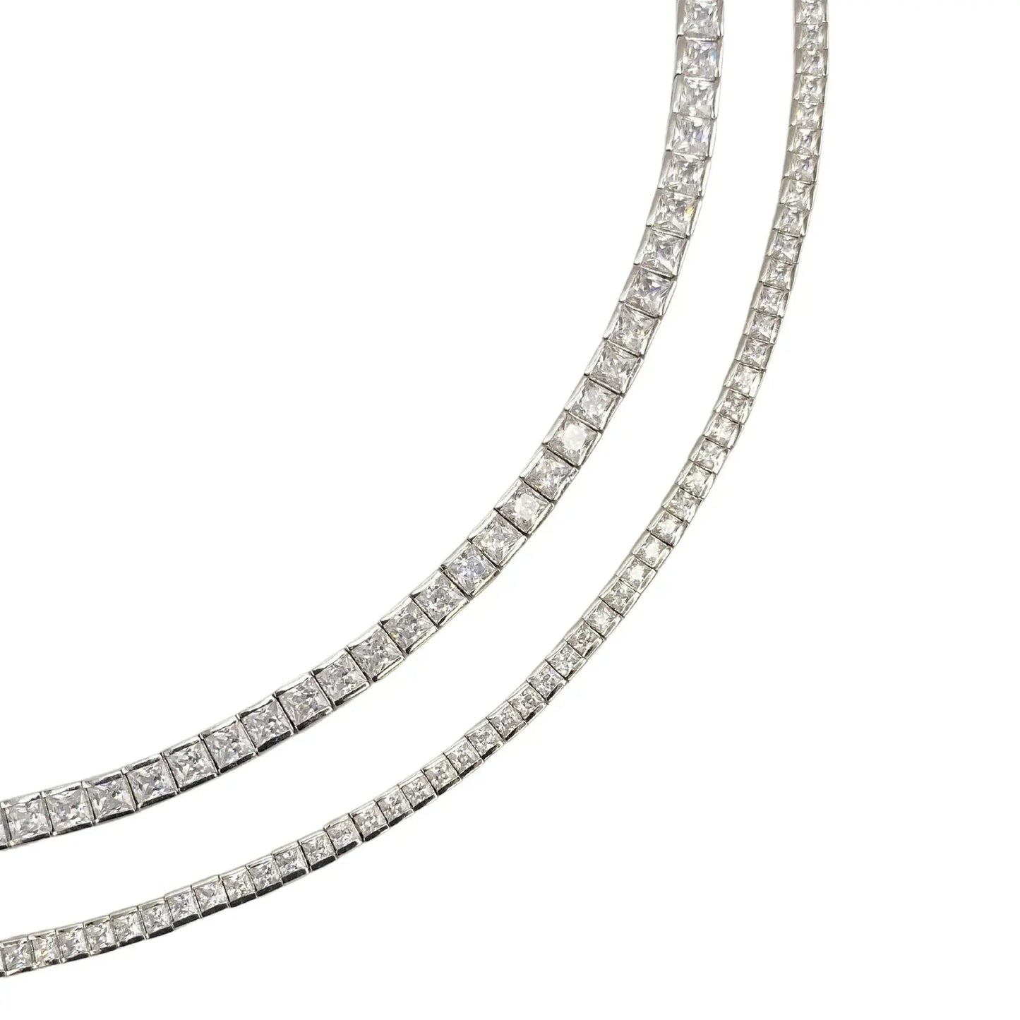 STŘIBRNÝ TENNIS NÁRAMEK 2x2 GRIFF.CZ