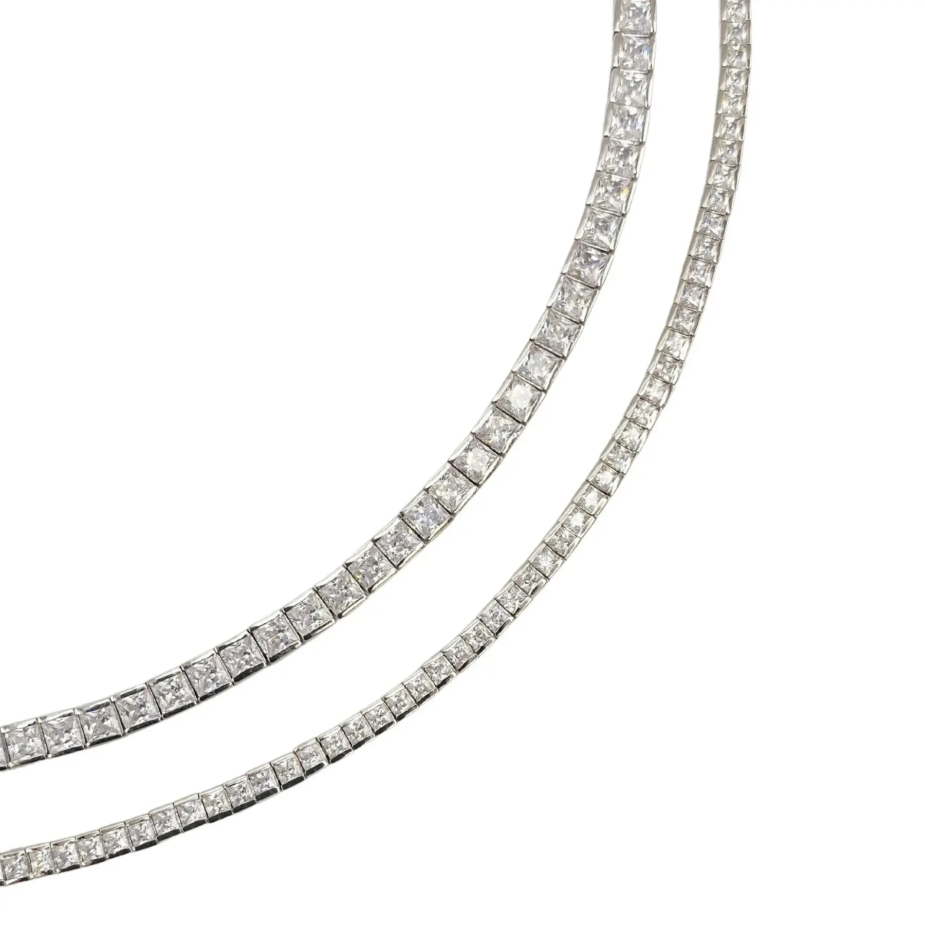 STŘIBRNÝ TENNIS NÁRAMEK 2x2 GRIFF.CZ