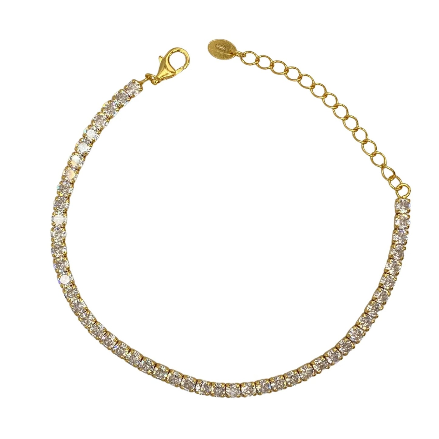 STŘIBRNÝ NÁRAMEK STAMP POZLACENÝ ŽLUTÝM ZLATEM - 3 MM GRIFF.CZ