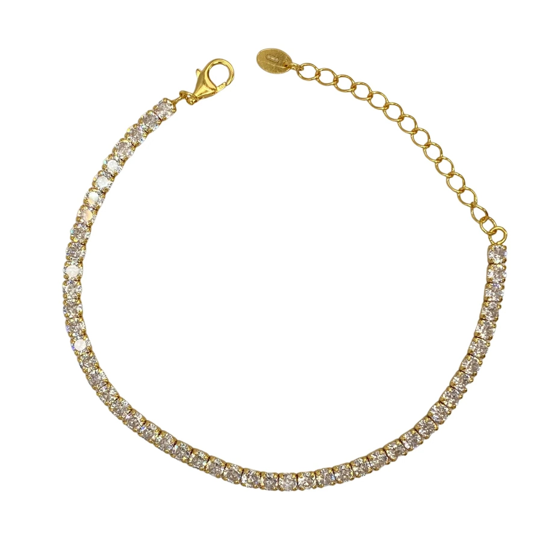 STŘIBRNÝ NÁRAMEK STAMP POZLACENÝ ŽLUTÝM ZLATEM - 3 MM GRIFF.CZ