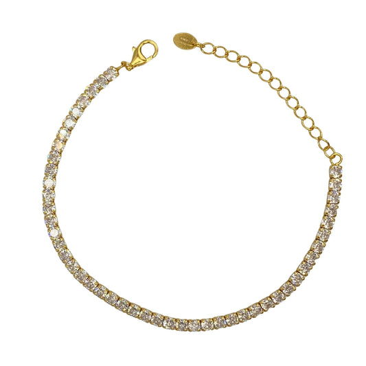 STŘIBRNÝ NÁRAMEK STAMP POZLACENÝ ŽLUTÝM ZLATEM - 3 MM GRIFF.CZ