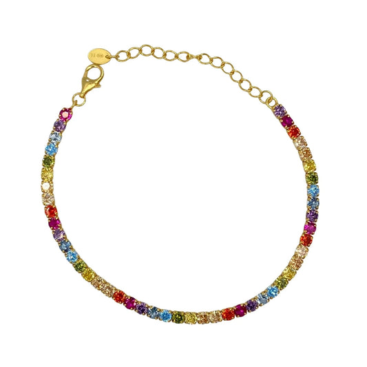 STŘIBRNÝ NÁRAMEK STAMP POZLACENÝ ŽLUTÝM ZLATEM - 3 MM GRIFF.CZ