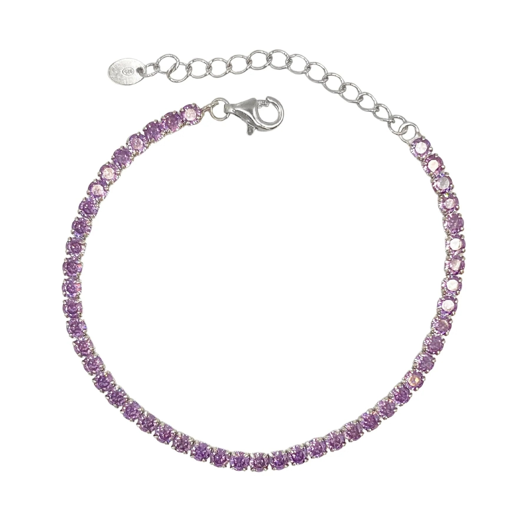 STŘIBRNÝ NÁRAMEK STAMP BÍLÝ - 3 MM - 16 + 4 cm GRIFF.CZ