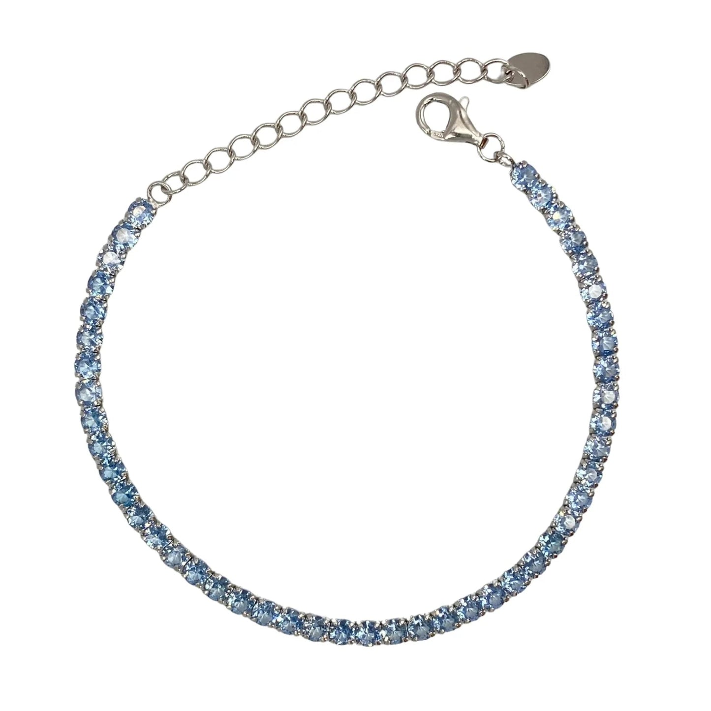 STŘIBRNÝ NÁRAMEK STAMP BÍLÝ - 3 MM - 16 + 4 cm GRIFF.CZ