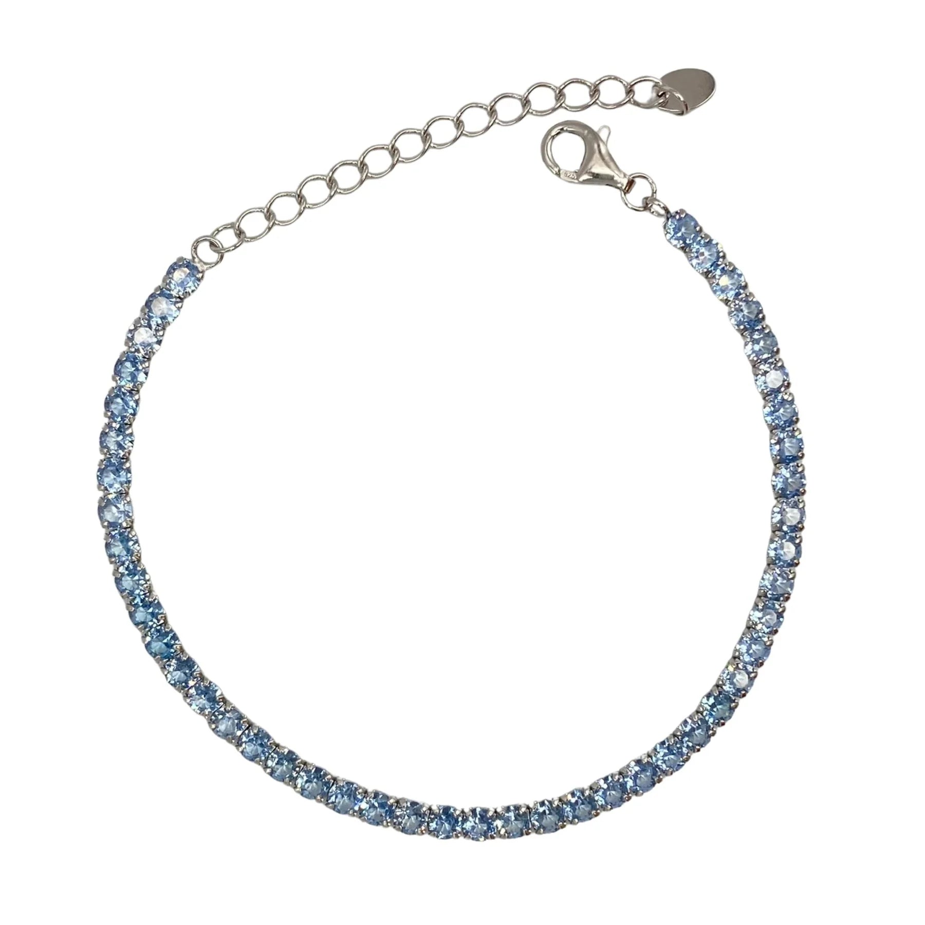 STŘIBRNÝ NÁRAMEK STAMP BÍLÝ - 3 MM - 16 + 4 cm GRIFF.CZ