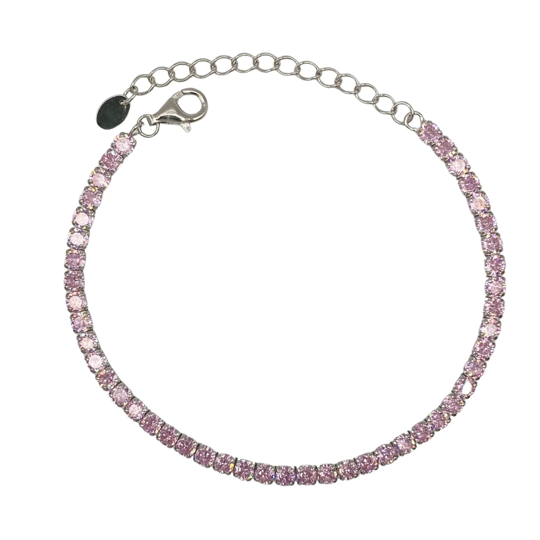 STŘIBRNÝ NÁRAMEK STAMP BÍLÝ - 3 MM - 16 + 4 cm GRIFF.CZ