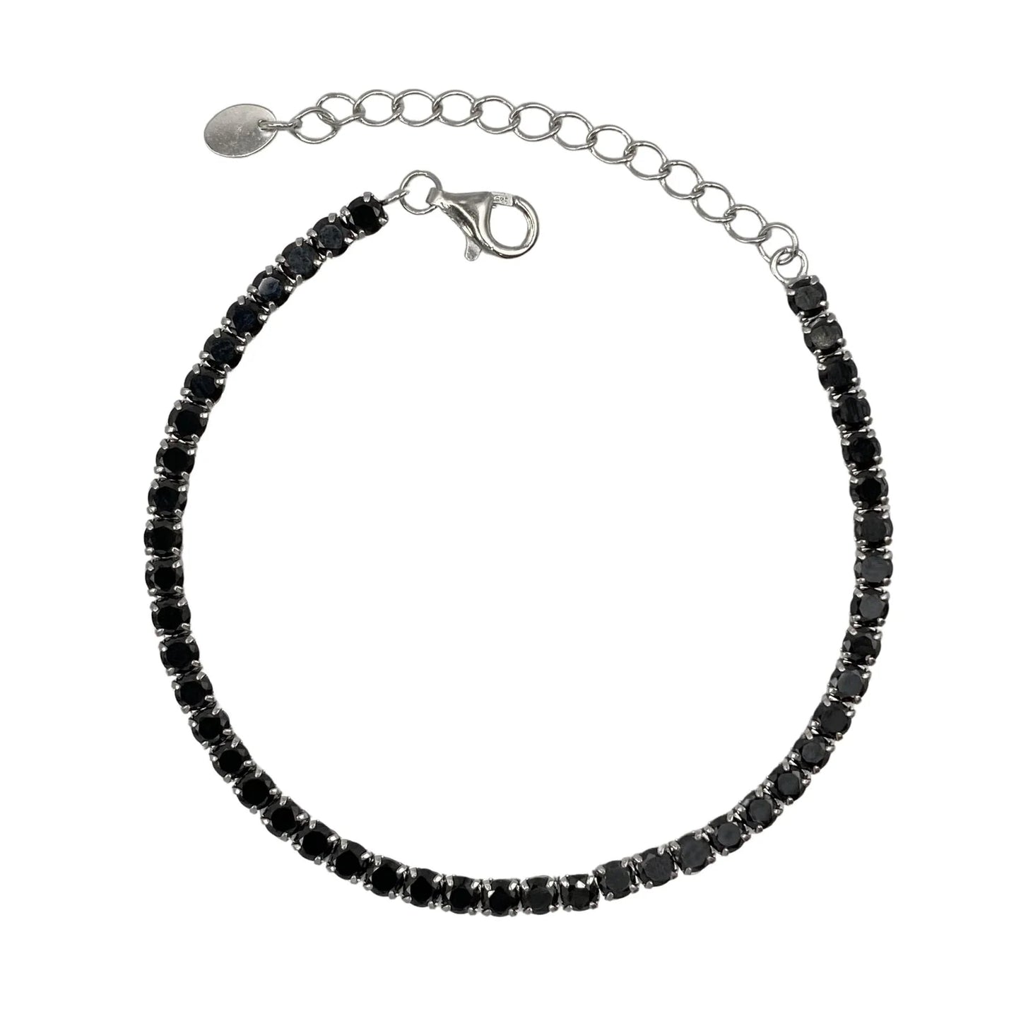 STŘIBRNÝ NÁRAMEK STAMP BÍLÝ - 3 MM - 16 + 4 cm GRIFF.CZ