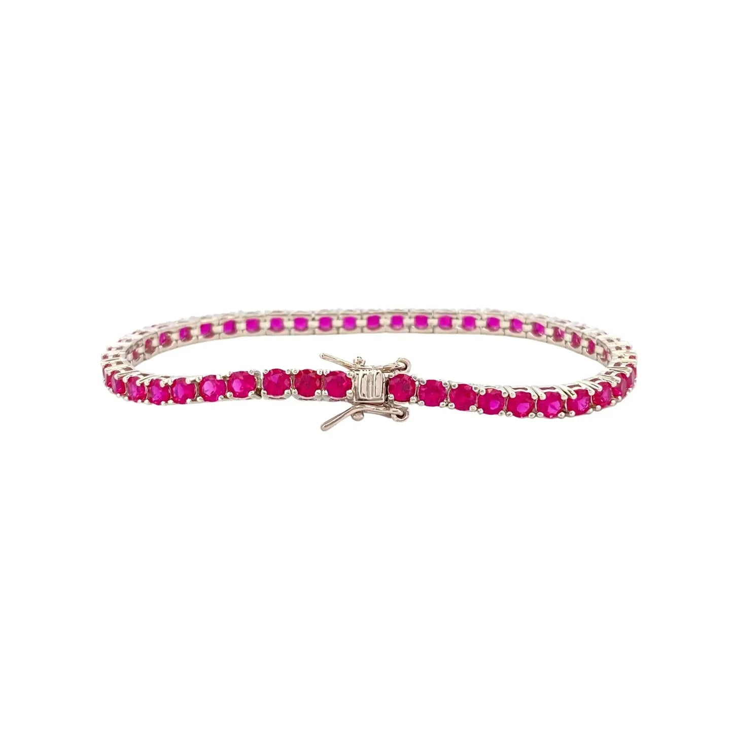 STŘIBRNÝ TENNIS NÁRAMEK RUBY - 3 mm GRIFF.CZ