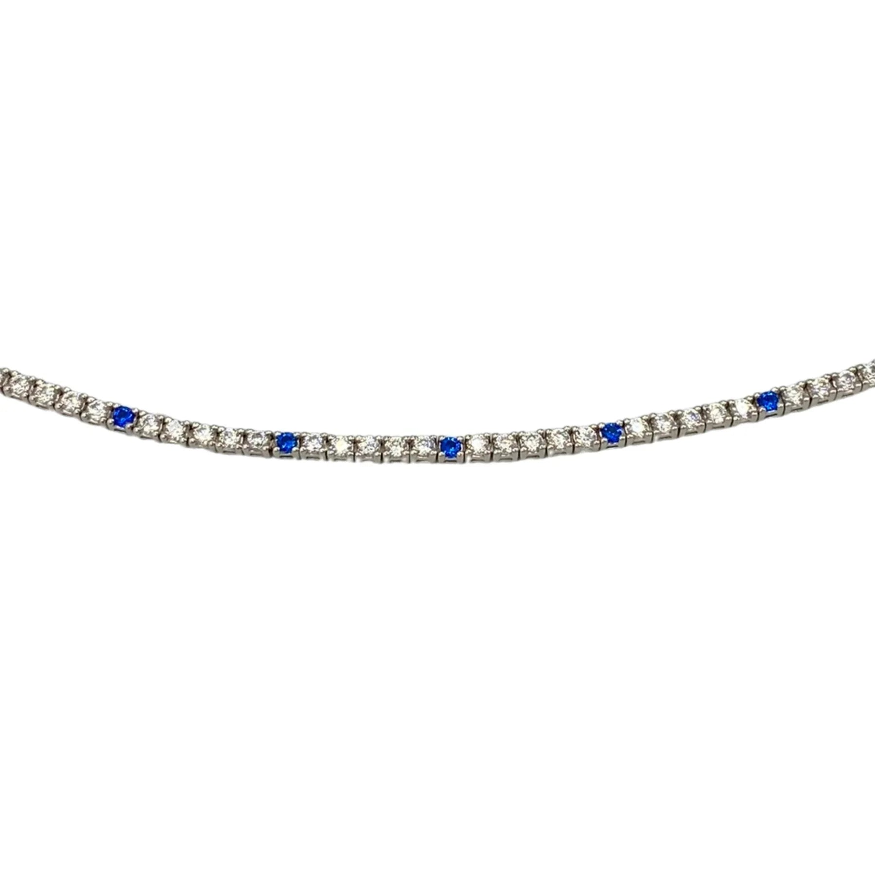 STŘIBRNÝ TENNIS NÁRAMEK 5+1 - 2 mm GRIFF.CZ