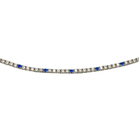 STŘIBRNÝ TENNIS NÁRAMEK 5+1 - 2 mm GRIFF.CZ