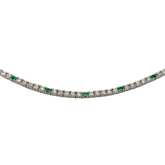 STŘIBRNÝ TENNIS NÁRAMEK 5+1 - 2 mm GRIFF.CZ