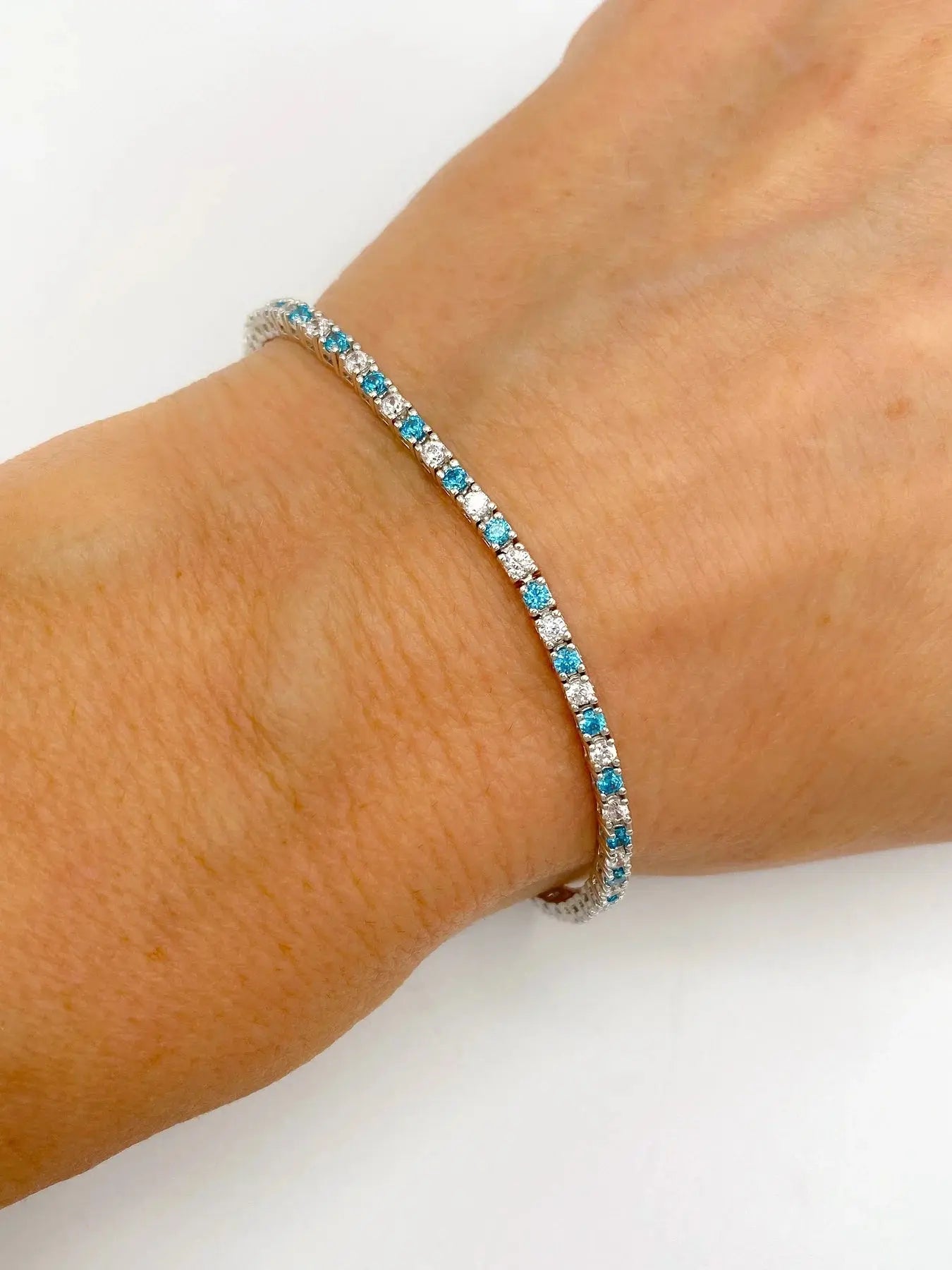 STŘIBRNÝ TENNIS NÁRAMEK 1+1 - 2 mm GRIFF.CZ