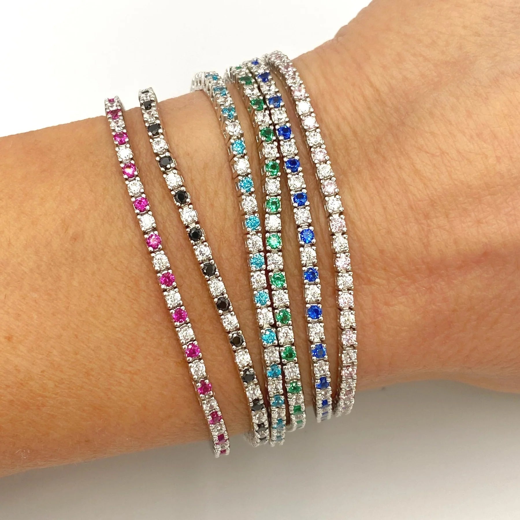 STŘIBRNÝ TENNIS NÁRAMEK 1+1 - 2 mm GRIFF.CZ