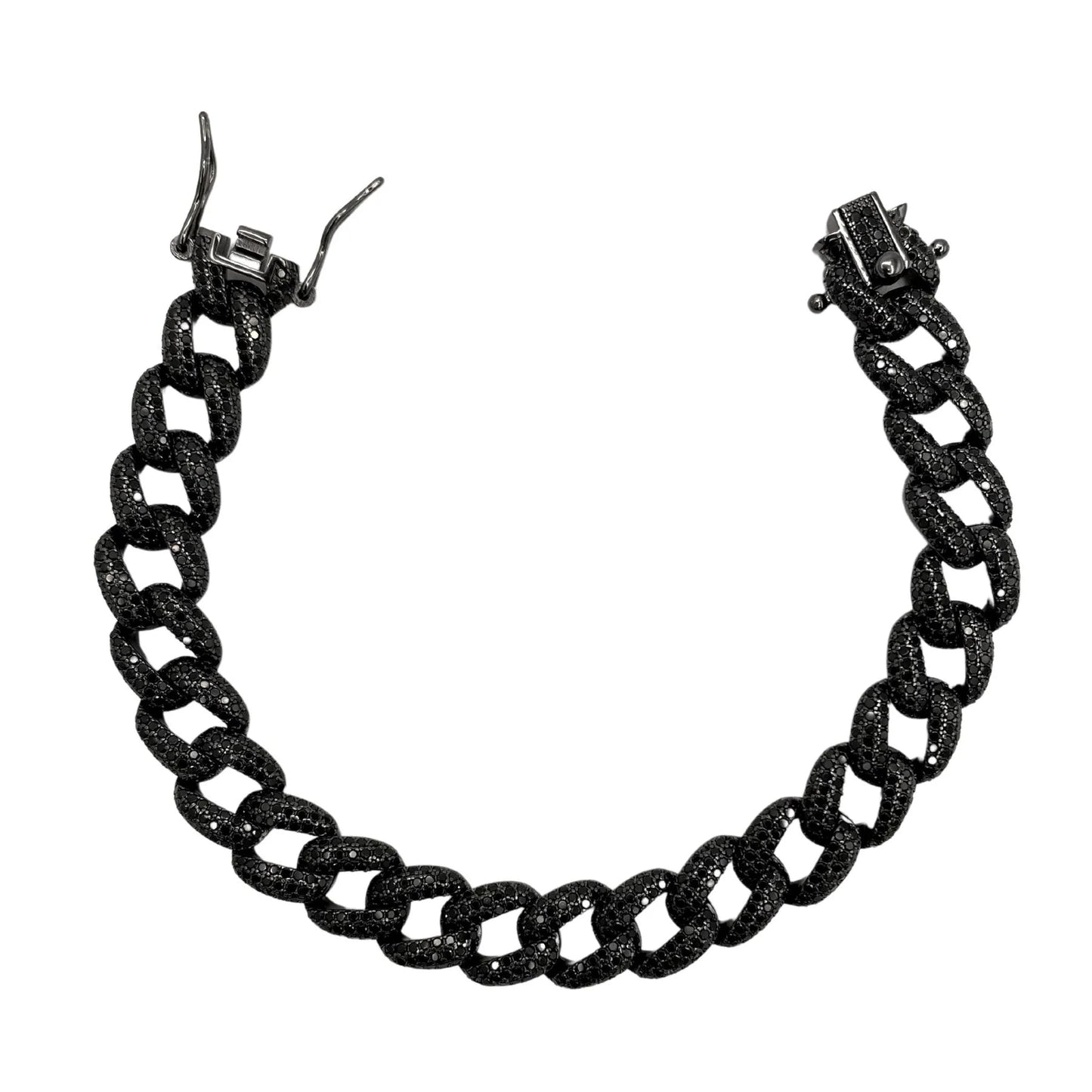 STŘIBRNÝ NÁRAMEK BLACK GROUMETTE - 12 mm GRIFF.CZ