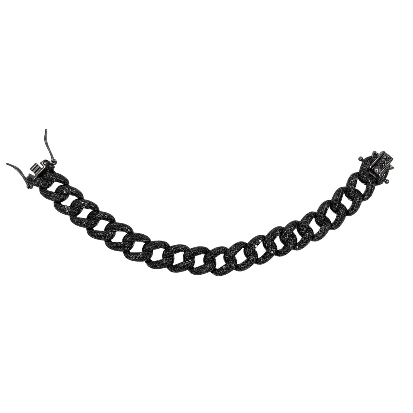 STŘIBRNÝ NÁRAMEK BLACK GROUMETTE - 12 mm GRIFF.CZ